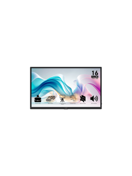 MSI PRO MP165 E6 PORTABLE MONITOR, 60HZ, 15.6", 4MS