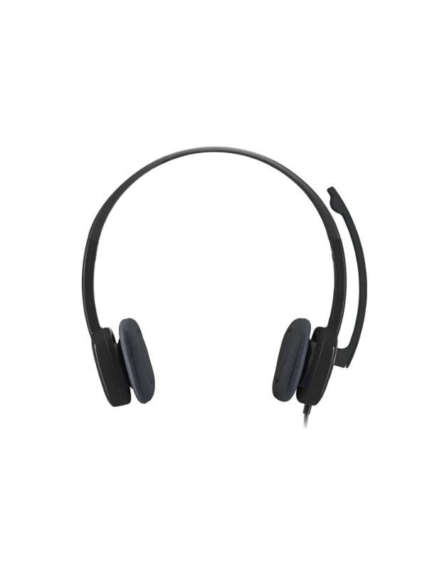 Logitech Headset H151 Wired Headset with Mic, Analog Stereo Headphones with Rotating Noise-Cancelling Microphone, 3.5 mm Audio Jack, in-Line Controls, Black