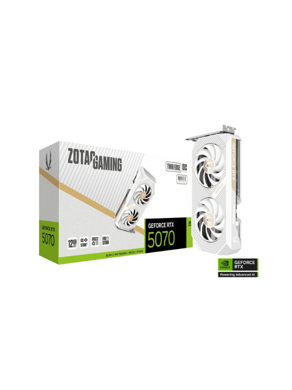 ZOTAC GAMING GeForce RTX 5070 Twin Edge OC White Edition 12GB 192BIT GDDR7