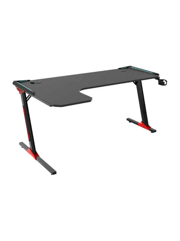 L-Shaped Gaming Desk 160 x 100 x 60 cm, BLACK