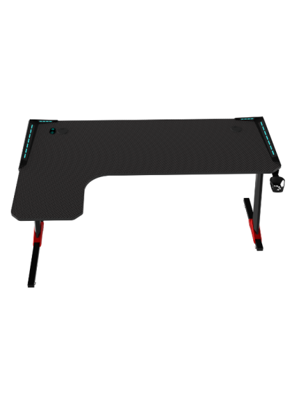 L-Shaped Gaming Desk 160 x 100 x 60 cm, BLACK