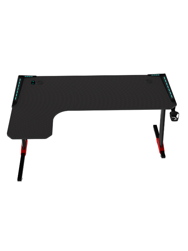 L-Shaped Gaming Desk 160 x 100 x 60 cm, BLACK