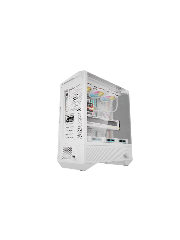 DarkFlash DY460 ATX PC Case, With 4 ARGB Fans, WHITE