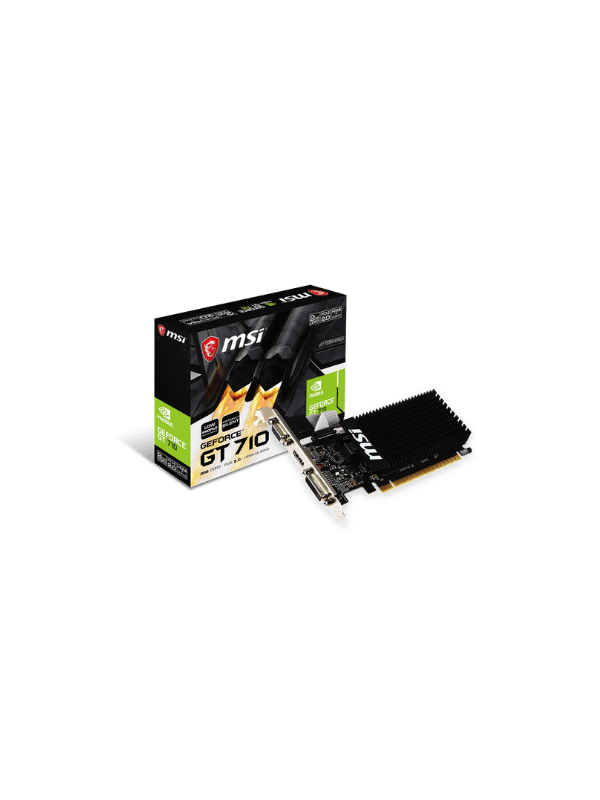 MSI Gaming GeForce GT 710 2GB GDRR3 64-bit HDCP Support DirectX 12 OpenGL 4.5 Single Fan Low Profile Graphics Card