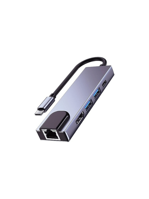Type-C 5 in 1 Adapter Converter Hub To HDMI+USB+LAN