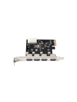 PCIE to 4 USB3.0 Ports Expansion Card PCI Express to USB3.0 Adapter Card with Large 4Pin Power Interface for Desktop PC
