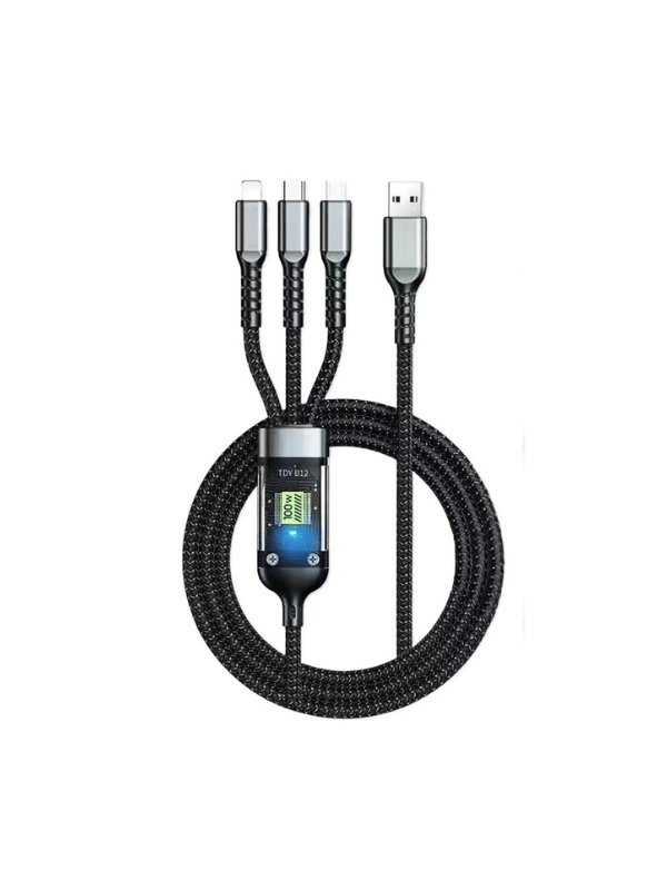 100W Multi Charging Cable 3 in 1 Multi USB Charger Fast Charging Cable