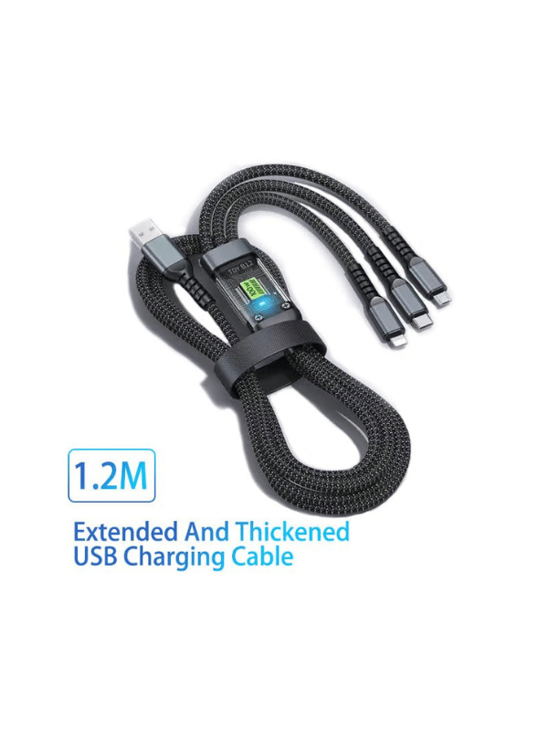 100W Multi Charging Cable 3 in 1 Multi USB Charger Fast Charging Cable
