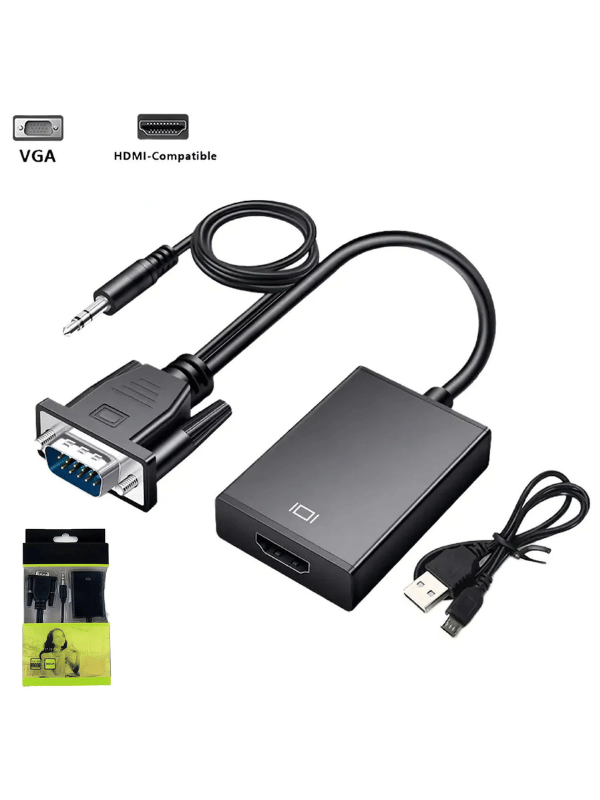 VGA To HDMI 1080P Adapter with 3.5mm Audio Output Jack VGA To HDMI 1080P Adapter with 3.5mm Audio Output Jack